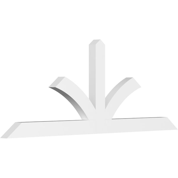Ekena Millwork Richland Architectural Grade PVC Gable Bracket, 108"W x 40 1/2"H x 4"D x 6"F, 9/12 Pitch GBP108X41X0406RIC00 - main